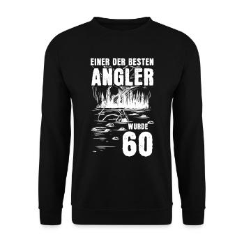 Einer Der Besten Angler Wurde 60 60. Geburtstag - Unisex Pullover - Schwarz - Vorne - Alina (178cm) & Michal (187cm)