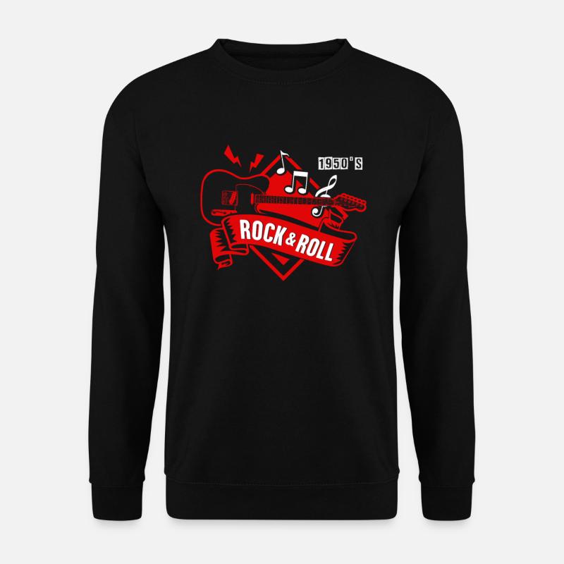 1950er Rock & Roll Rock N' Roll Vintage - Unisex Pullover - Schwarz