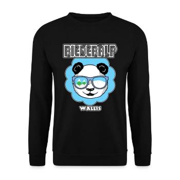 Panda Bear Riederalp Valais Apres Ski - Sweat-shirt Unisexe - noir - Devant - Alina (178cm) & Michal (187cm)
