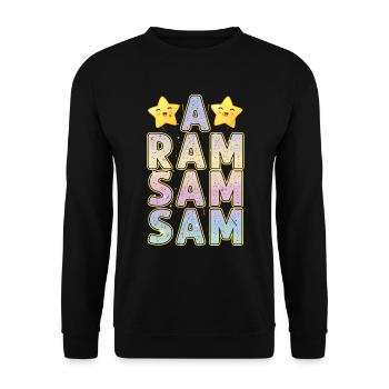A Ram SamSam Educator - Unisex Sweatshirt - black - Front - Alina (178cm) & Michal (187cm)