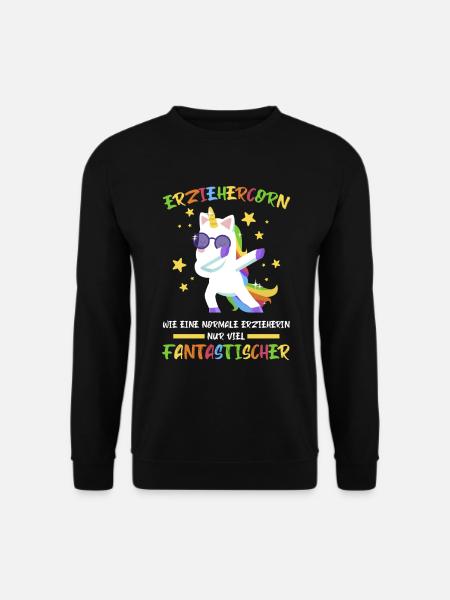 Erziehercorn Wie Eine Erzieherin Nur Besser - Unisex Pullover - Schwarz