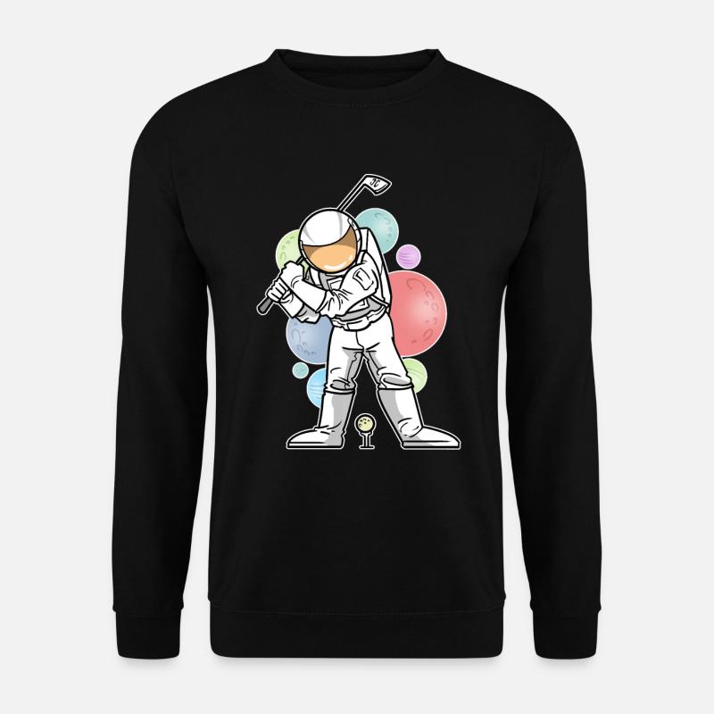 Astronaut Golf Golfer - Unisex Pullover - Schwarz