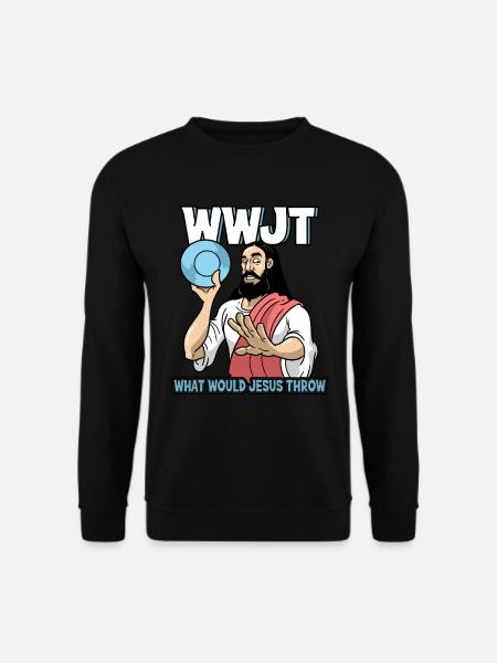 Jesus Christ Disc Golf What Would Jesus Throw - Unisex Pullover - Schwarz