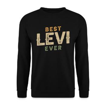 Best Levi Personalized Name Funny - Unisex Sweatshirt - black - Front - Alina (178cm) & Michal (187cm)