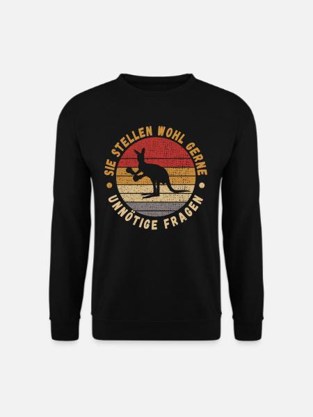 Posez probablement comme des questions inutiles Boxer Kangourou - Sweat-shirt Unisexe - noir