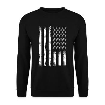 Morels Mushromm Picker Drapeau américain - Sweat-shirt Unisexe - noir - Devant - Alina (178cm) & Michal (187cm)