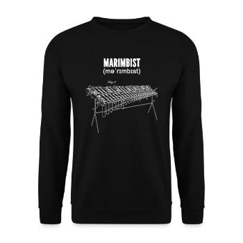 Marimbaphon Xylophon Xylofon Orchester Marimba - Unisex Pullover - Schwarz - Vorne - Alina (178cm) & Michal (187cm)