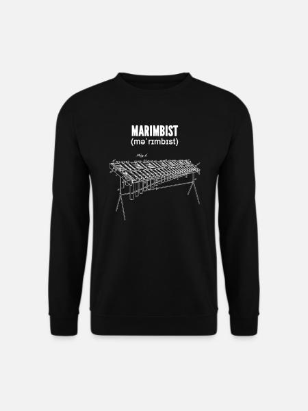 Marimbaphon Xylophon Xylofon Orchester Marimba - Unisex Pullover - Schwarz
