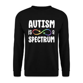 Autism Is A Spectrum Autistic Acceptance Infinity - Unisex Sweatshirt - black - Front - Alina (178cm) & Michal (187cm)
