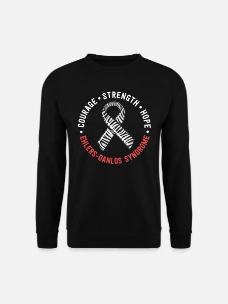 Mut Kraft Hoffnung Ehlers-Danlos-Syndrom EDS - Unisex Pullover - Schwarz