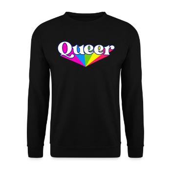 Retro Queer Pride LGBTQ Gay LGBT Ally Rainbow - Sweat-shirt Unisexe - noir - Devant - Alina (178cm) & Michal (187cm)
