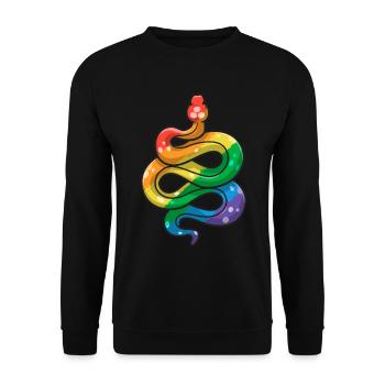 LGBT Pride Snake DRAPEAU LGBTQ Couleurs Gay Pride - Sweat-shirt Unisexe - noir - Devant - Alina (178cm) & Michal (187cm)