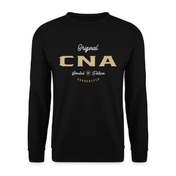 CNA Funny Job Title Profession Birthday Worker - Unisex Sweatshirt - black - Front - Alina (178cm) & Michal (187cm)