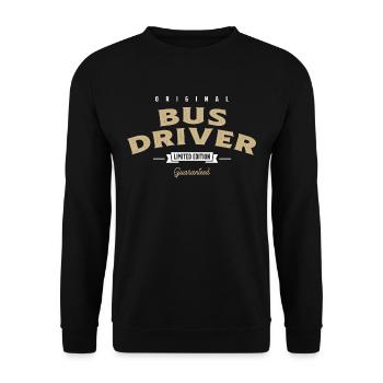 Bus Driver Funny Job Title Profession Birthday - Unisex Sweatshirt - black - Front - Alina (178cm) & Michal (187cm)