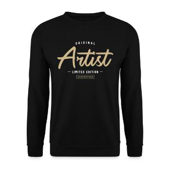 Artist Funny Job Title Profession Birthday Worker - Unisex Sweatshirt - black - Front - Alina (178cm) & Michal (187cm)