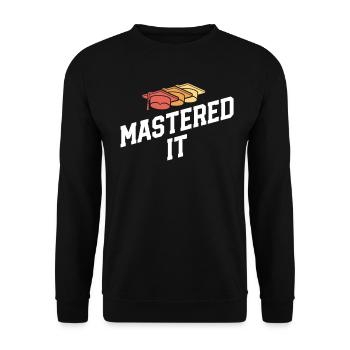 Mastered It Masters Degree Graduation Ceremony - Unisex Sweatshirt - black - Front - Alina (178cm) & Michal (187cm)