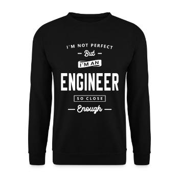 Engineer Funny Job Title Profession - Unisex Sweatshirt - black - Front - Alina (178cm) & Michal (187cm)
