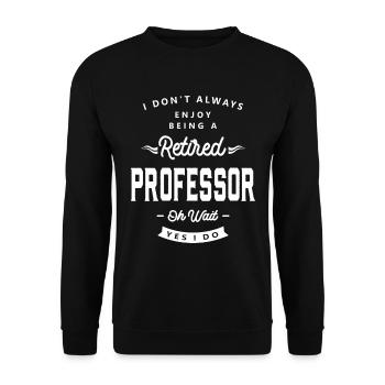 Professor Lustige Berufsbezeichnung Beruf - Unisex Pullover - Schwarz - Vorne - Alina (178cm) & Michal (187cm)