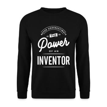 Inventeur Drôle Titre d’emploi Profession - Sweat-shirt Unisexe - noir - Devant - Alina (178cm) & Michal (187cm)