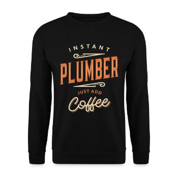Plumber Funny Job Title Profession Birthday - Unisex Sweatshirt - black - Front - Alina (178cm) & Michal (187cm)