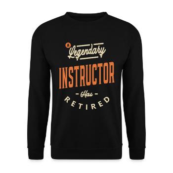 Instructor Funny Job Title Profession Birthday - Unisex Sweatshirt - black - Front - Alina (178cm) & Michal (187cm)