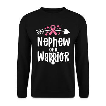 Newphew Of A Warrior Family Chemises contre le cancer du sein - Sweat-shirt Unisexe - noir - Devant - Alina (178cm) & Michal (187cm)