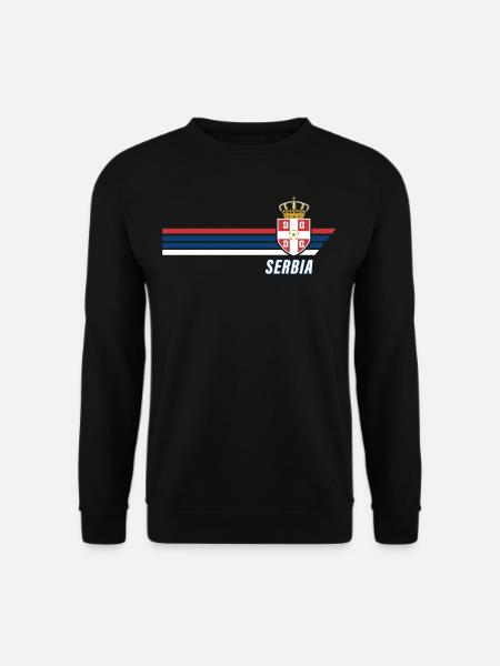 Serbien Srbija Patriotismus Fussball Fan Trikot - Unisex Pullover - Schwarz