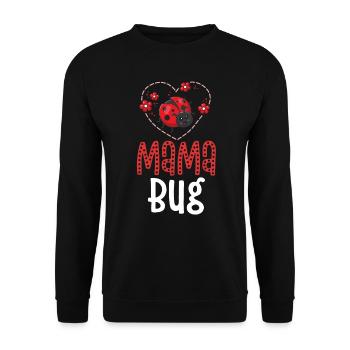 Mama Bug Ladybug Lover Gift For Mom Insect - Unisex Sweatshirt - black - Front - Alina (178cm) & Michal (187cm)