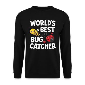 Worlds Best Bug Catcher Entomologist Insect Lady - Unisex Sweatshirt - black - Front - Alina (178cm) & Michal (187cm)