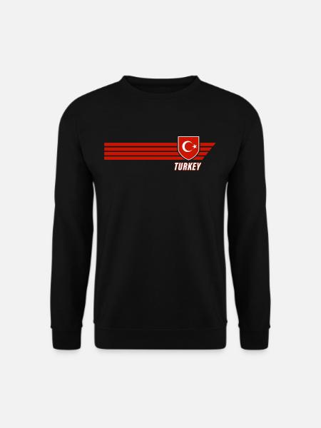Türkei Ay-Yildizlilar Fussball Fan Trikot - Unisex Pullover - Schwarz