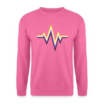 Genre Rythme cardiaque non binaire Fierté non conforme - Sweat-shirt Unisexe - rose - Devant