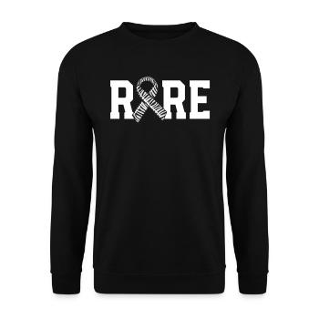 Rare Disease Awareness Walk Zebra Ribbon EDS - Unisex Sweatshirt - black - Front - Alina (178cm) & Michal (187cm)
