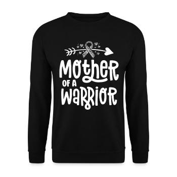 Mutter einer seltenen Krankheit Krieger Bewusstsein Zebra - Unisex Pullover - Schwarz - Vorne - Alina (178cm) & Michal (187cm)