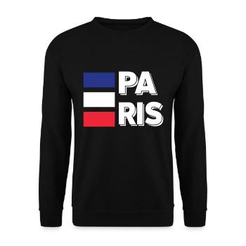 Paris in France French colours - Unisex Sweatshirt - black - Front - Alina (178cm) & Michal (187cm)