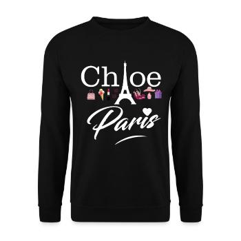 Paris Tour Eiffel Mode France - Sweat-shirt Unisexe - noir - Devant - Alina (178cm) & Michal (187cm)