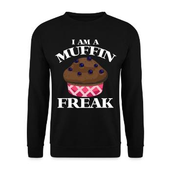 Muffin crazy delicious chocolate buffet sweet pastries - Unisex Sweatshirt - black - Front - Alina (178cm) & Michal (187cm)