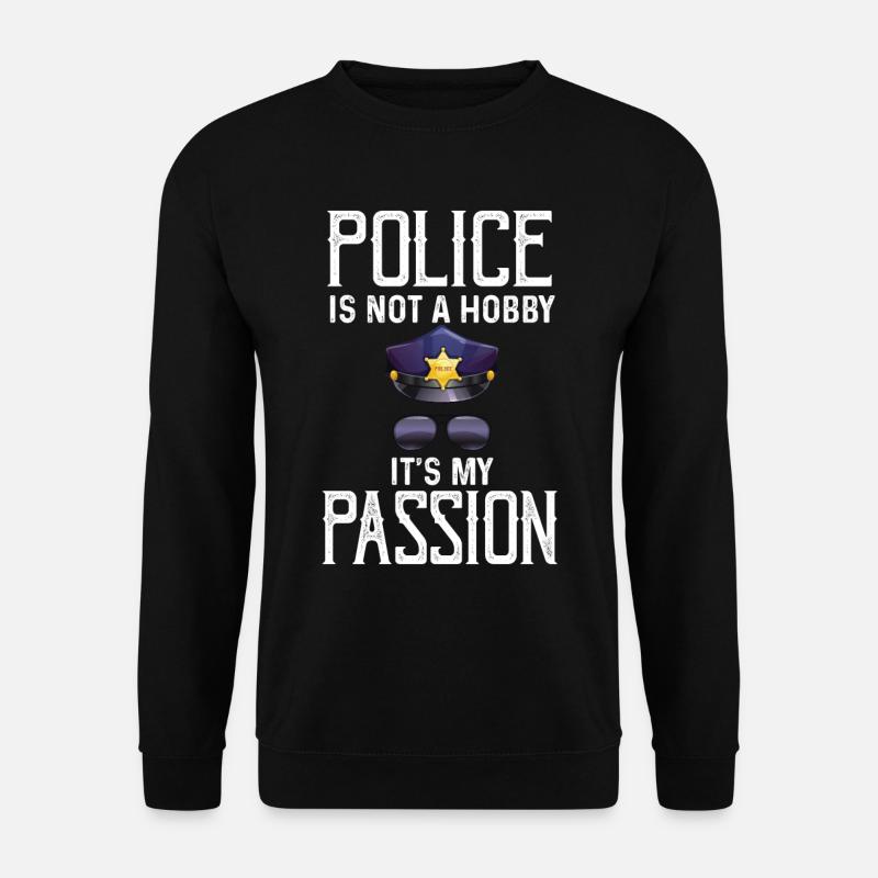 Polizei Passion Sheriff Abzeichen - Unisex Pullover - Schwarz