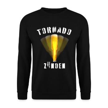 Tornado Zünden Bier Saufspiel Malle Ibiza Party - Unisex Pullover - Schwarz - Vorne - Alina (178cm) & Michal (187cm)