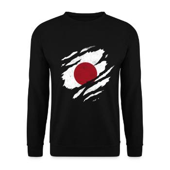 MBA FlagTorn japan - Unisex Pullover - Schwarz - Vorne - Alina (178cm) & Michal (187cm)