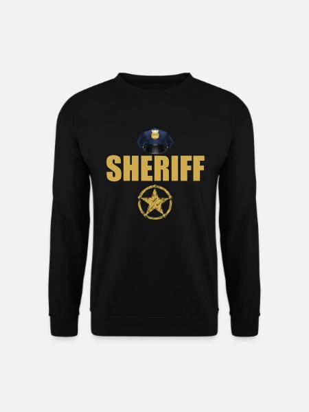 Sheriff Polizei Sheriffstern Abzeichen - Unisex Pullover - Schwarz
