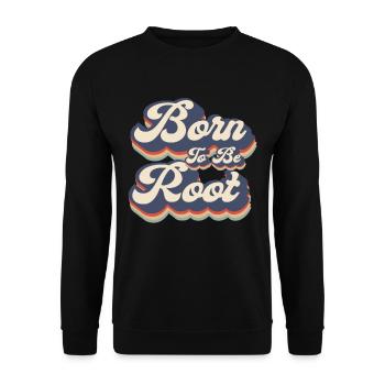 Linux Retro Born To Be Root pour les nerds - Sweat-shirt Unisexe - noir - Devant - Alina (178cm) & Michal (187cm)