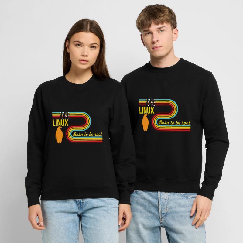 Né pour être Root Linux Nerd Geek Coding Sweat-shirt Unisexe