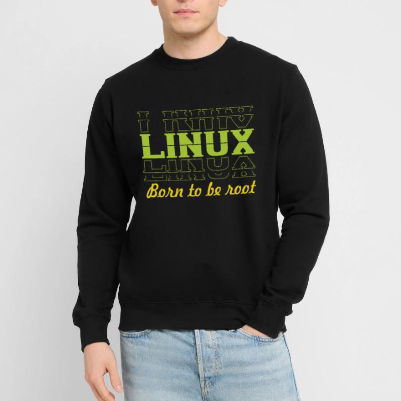 Linux Retro Vintage Born to be Root for Nerds Unisex Sweatshirt