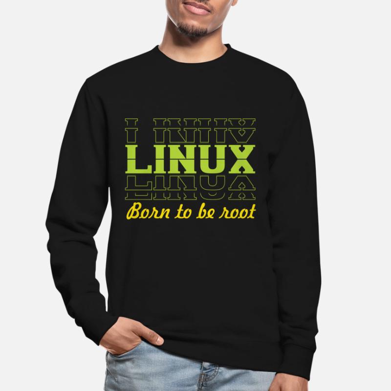 Linux Retro Vintage Born to be Root for Nerds Unisex Sweatshirt
