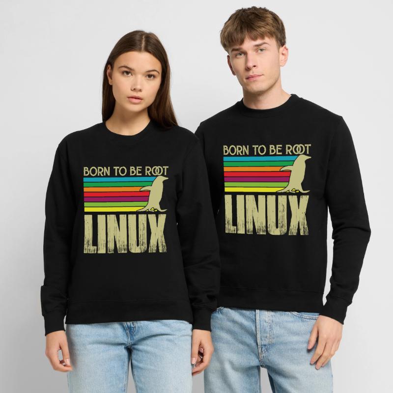 Linux Né pour être root Admin Linux Sweat-shirt Unisexe