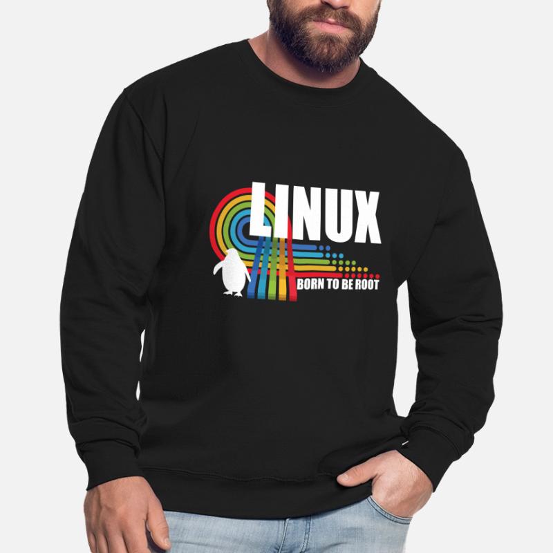 Born To Be Root Pinguin Linux Nerd Coding Geek Unisex Pullover