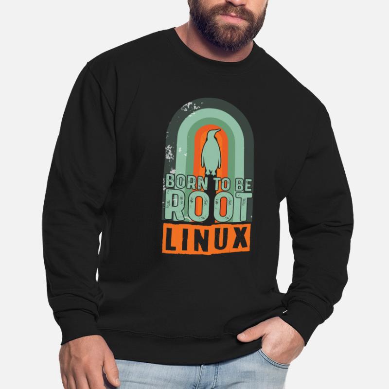 Born To Be Root Retro Linux Nerd Coding Geek Unisex Sweatshirt
