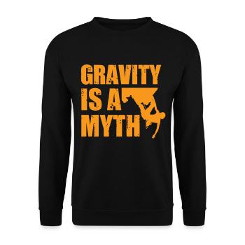 Gravity Myth Climbing Bouldering Mountaineers - Unisex Sweatshirt - black - Front - Alina (178cm) & Michal (187cm)