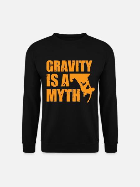 Schwerkraft Mythos Klettern Bouldern Bergsteiger - Unisex Pullover - Schwarz