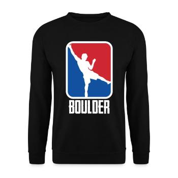 Bouldering Climbing Climbing Wall Climbers Mountains - Unisex Sweatshirt - black - Front - Alina (178cm) & Michal (187cm)